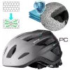 Vayox Active pyöräilykypärä LED-valolla, valkoinen-musta, koko M (54-58 cm)