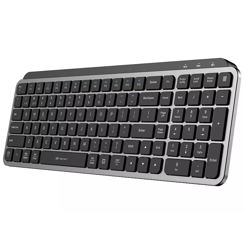 TRACER STONE RF 2.4G+BT langaton näppäimistö, QWERTY US International, musta