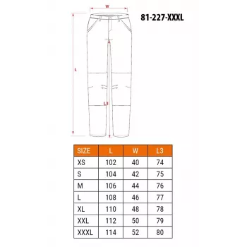 NEO TOOLS 81-227-XXXL suojahousut harmaa/musta XXXL