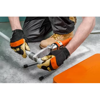 NEO TOOLS 900W muoviputken hitsauslaite 6 matriisikoolla (20-63mm) PPR-, PE-, PB-putkille, 0-300°C säädettävä lämpötila, tarttumaton PTFE-matriisi, sisältää metallilaukun