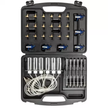 NEO TOOLS TOP-11-263 Common Rail -suuttimen vuototestisarja dieselmoottoreille, 6-sylinterinen diagnostiikkasarja adaptereilla ja laukulla