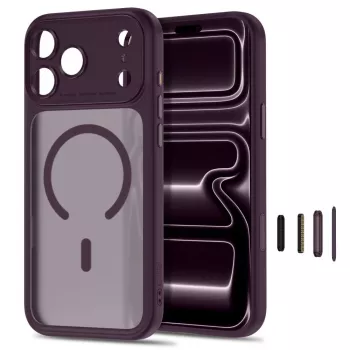 Tech-Protect MagPeak MagSafe-kotelo iPhone 17 Pro Max / 18 Pro Max - matta tummankirsikanpunainen