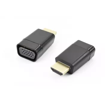 Accura HDMI-VGA-sovitin äänellä, uros naaras, 1080p, musta