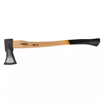 NEO TOOLS TOP-27-019 kirves lasikuitukahvalla, 600g terä hiiliterästä, 380mm, luistamaton kahva, teräsuoja, TÜV GS testattu