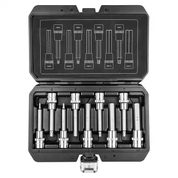 NEO TOOLS kuusiokärjet hylsyssä 100 mm, 9 kpl:n sarja