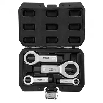 NEO TOOLS mutterinavaaja-sarja 4 kpl 9-27mm CrV-terästä laukulla TOP-11-925