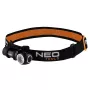 NEO TOOLS ladattava otsalamppu 600lm USB magneettilataus CREE XPG3 LED
