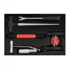 NEO TOOLS TOP-11-819 7-osainen tuulilasin irrotussarja 22 m neliölangalla, langan kahvoilla, pujottimella, naskalilla, verhoilutyökalulla, langan kahvalla, muovilaukku