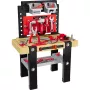 NEO TOOLS Mini lasten työkalusarja 3-in-1 laukku reppu työpöytä yli 40 lisäosalla, leikkuripora, työkalut, mutterit ja ruuvit, yli 3-vuotiaille lapsille