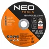 NEO TOOLS katkaisulaikat 41A 60 S BF - 125x1,0x22,23 mm TERÄS/INOX, 100 kpl ämpärissä