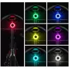 ROCKBROS Q1 Polkupyörän takavalo, 7 LED-väriä, USB-C-johdolla, musta