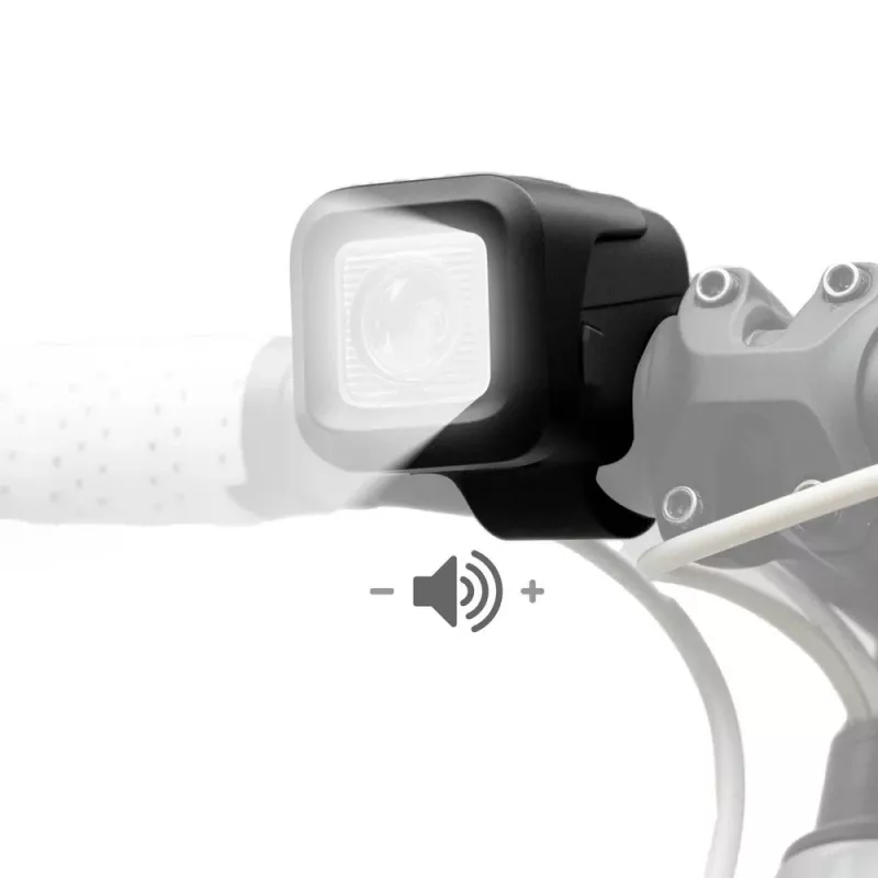ROCKBROS SKL01 etupyörän valo sähköisellä kellolla 450 lm 120 dB USB-C musta