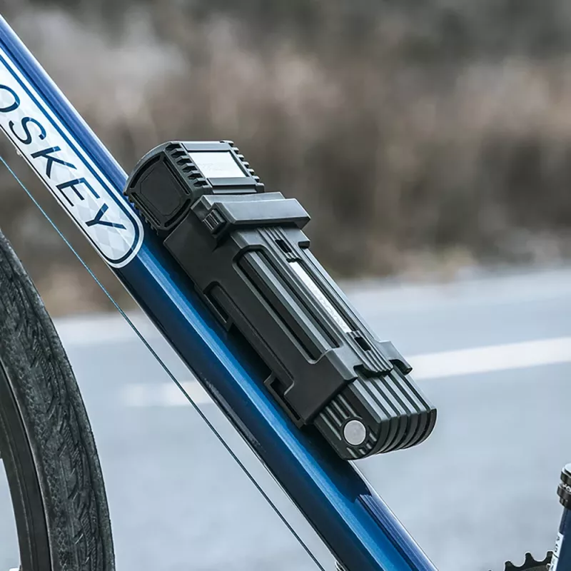 ROCKBROS LKXR2006 Taitettava polkupyörälukko avaimella, musta