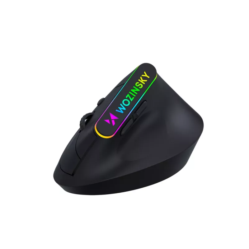 WOZINSKY WMG-1164 langaton pystysuora ergonominen pelihiiri 3600 DPI RGB musta