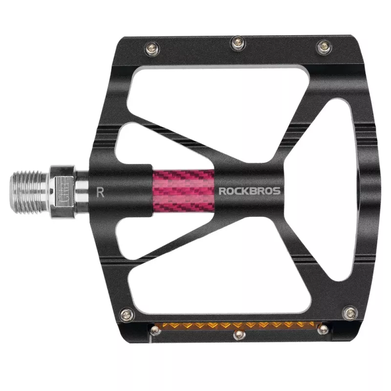 ROCKBROS K307PT alumiiniset tasopolkimet heijastimilla - musta