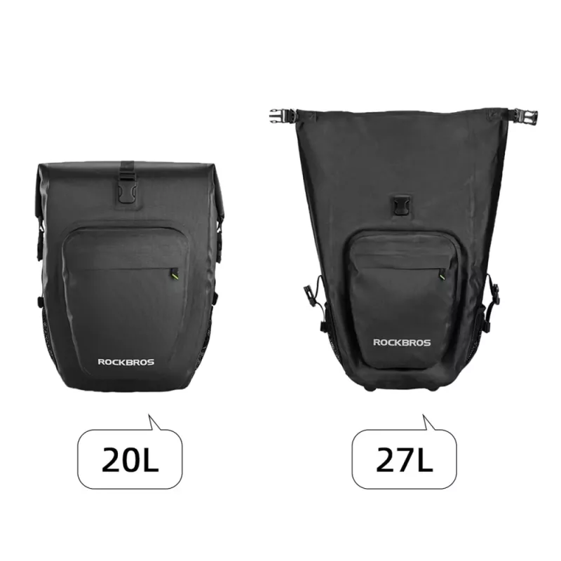 ROCKBROS AS-001 vedenpitävä pyörän tarakkalaukku 27L musta
