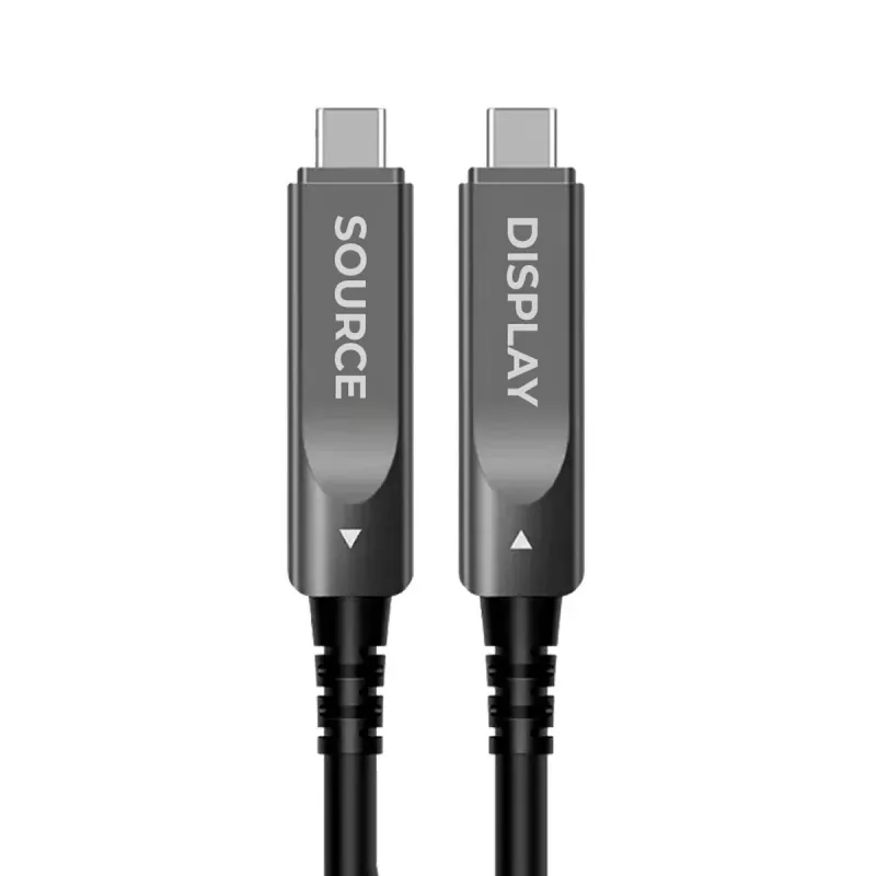 Claroc aktiivinen optinen USB-C-kaapeli 12m 4K@60Hz 60W PD 10Gbps musta