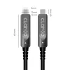Claroc aktiivinen optinen USB-C-kaapeli 12m 4K@60Hz 60W PD 10Gbps musta