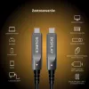 Claroc aktiivinen optinen USB-C-kaapeli 12m 4K@60Hz 60W PD 10Gbps musta