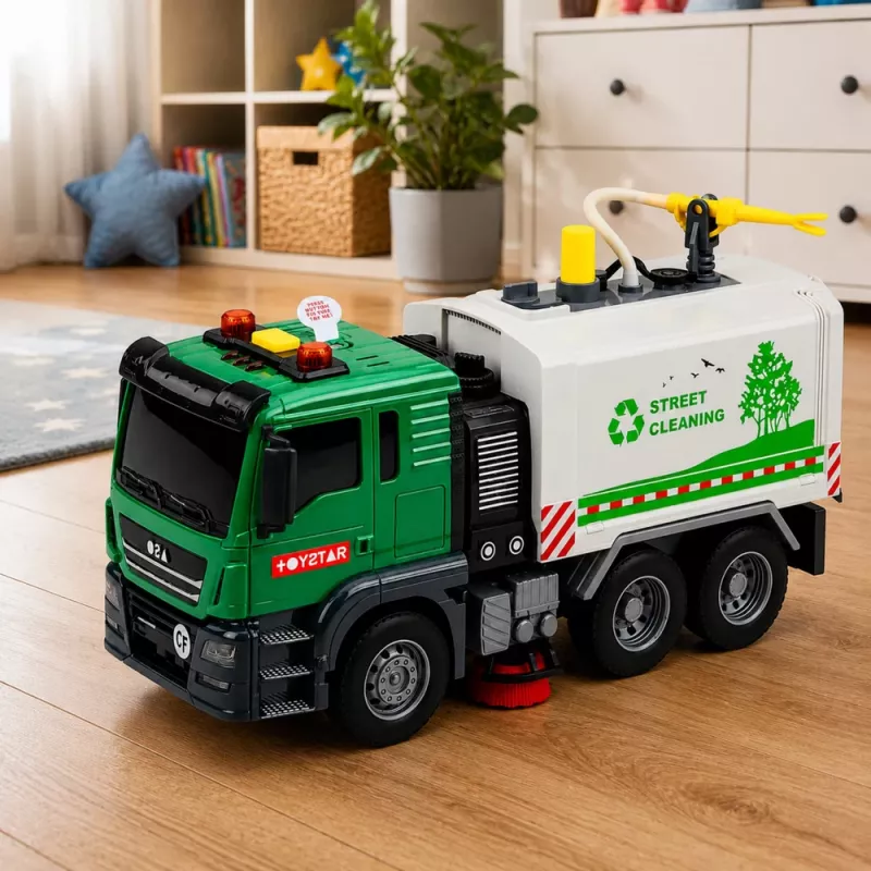 LEAN TOYS katusiivouskone vesisuihkulla, valoilla ja äänillä 1:14