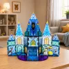 LEAN TOYS magneettiset rakennuspalat jääprinsessa-linna sininen 47 osaa