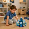 LEAN TOYS magneettiset rakennuspalat jääprinsessa-linna sininen 47 osaa