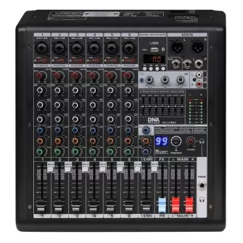 DNA Professional HLC 6 MK2 analoginen äänimikseri 6 kanavalla ja 16 digitaalisella efektillä