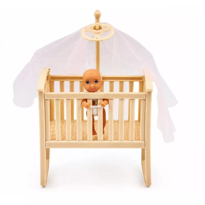LEAN TOYS Anlily äiti ja vauva kaksoset nukkesetti tarvikkeet