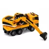 LEAN TOYS 1:14 RC kaivinkone liikkuvalla kauhalla, valoilla ja äänellä – keltainen