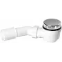 DEANTE suihkuvedenpoiston siphon yläpuolisella puhdistusaukolla, 50 mm viemäri, kromiritilä