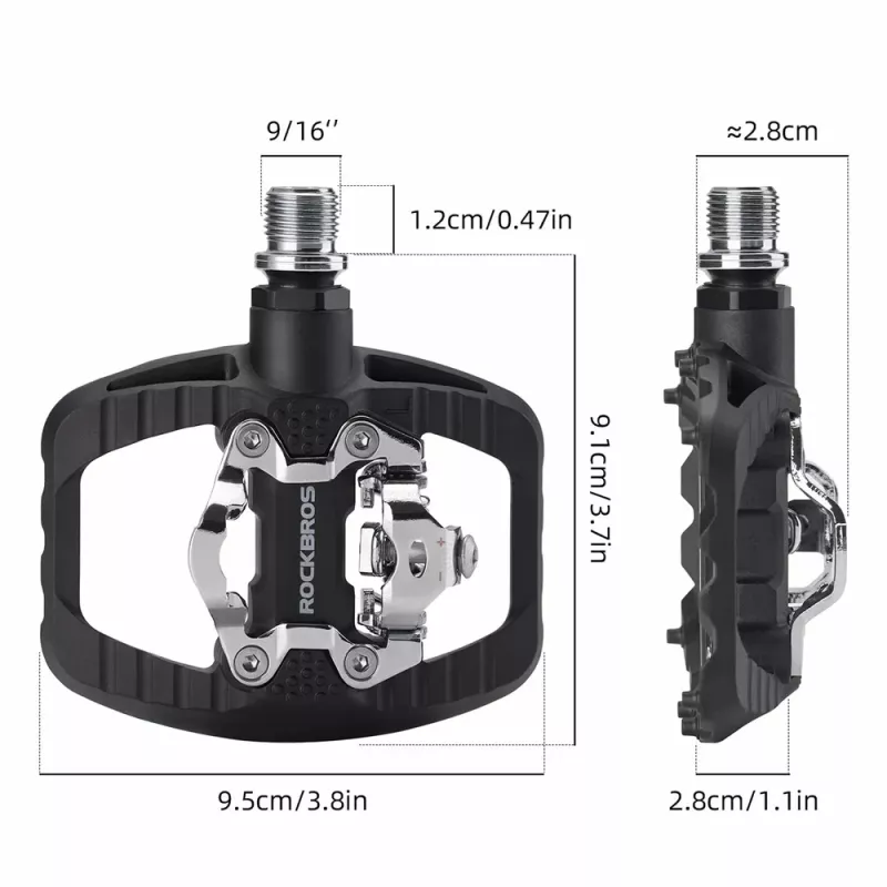 ROCKBROS PD303 hybridi-tasopoljimet puolilukittuvat - musta