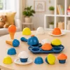 LEAN TOYS ekologinen puinen jäätelökonesetti lapsille 26 osaa