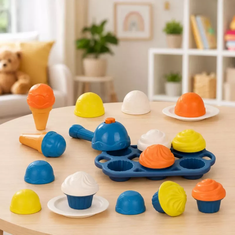 LEAN TOYS ekologinen puinen jäätelökonesetti lapsille 26 osaa