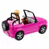 LEAN TOYS Anlily-nukke lila avoautossa puhelintelineellä ja kuulokkeilla