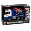 LEAN TOYS Lora hinausauto autolla, vetomekanismilla, valoilla ja äänillä sininen