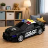 LEAN TOYS poliisiauto valolla ja äänellä, musta, mittakaava 1:32