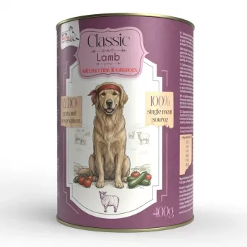 SYTA MICHA Classic Mono lammas kesäkurpitsalla märkäruoka koirille 400 g