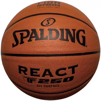 Spalding React TF-250 FIBA-hyväksytty koripallo, koko 7, Performance-komposiittinahka, sisä-/ulkokäyttöön