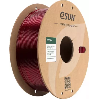 ESUN PETG+ 1,75 mm läpikuultava punainen 1 kg paperikela