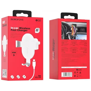Borofone Q5 autopuhelinteline latauksella, valkoinen (FO-BQ5-W)