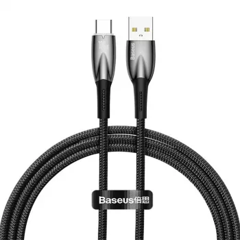 Baseus Glimmer USB-A - USB-C kaapeli 100W 1m musta