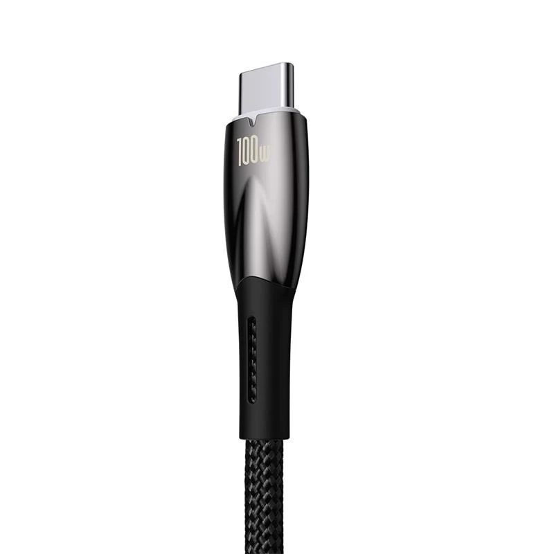 Baseus Glimmer USB-A - USB-C kaapeli 100W 1m musta