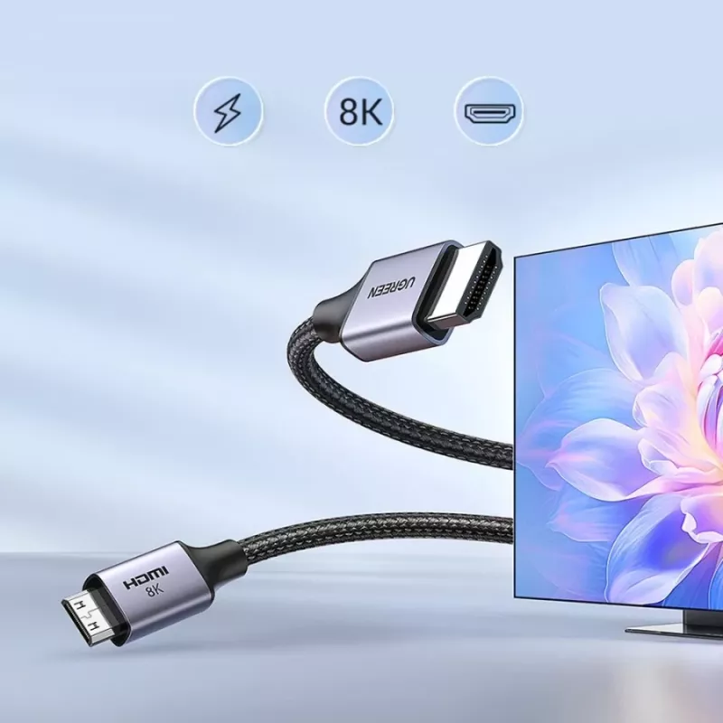 UGREEN HD163 Mini-HDMI-HDMI-8K-kaapeli 2m musta