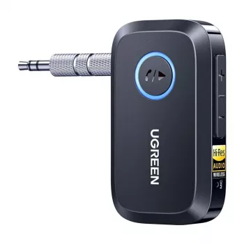 UGREEN Bluetooth 5.3 -äänilähetin-vastaanotinadapteri LDAC, aptX HD, aptX Low Latency, 3,5 mm AUX/RCA/optinen, USB-C, multipoint, TV PC kotiteatteri stereo auto audio (musta)