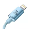 Baseus Crystal Shine USB-C - Lightning -kaapeli 20W, 1,2m, sininen