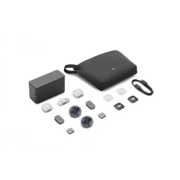 DJI Mic Mini 2 langaton mikrofonijärjestelmä (2 TX + 1 Mobile RX + latauskotelo), valkoinen