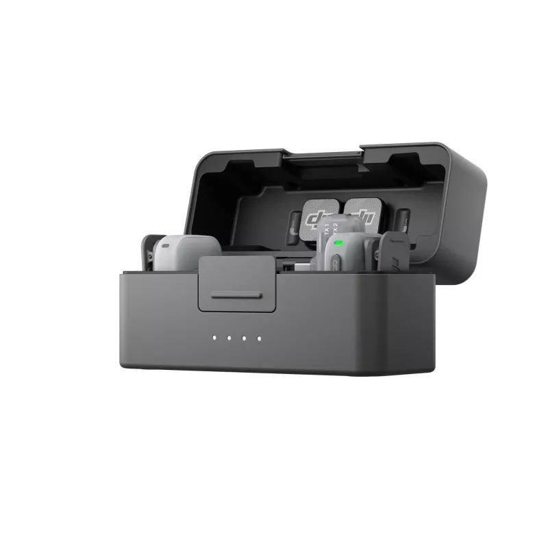 DJI Mic Mini 2 langaton mikrofonijärjestelmä (2 TX + 1 Mobile RX + latauskotelo), valkoinen