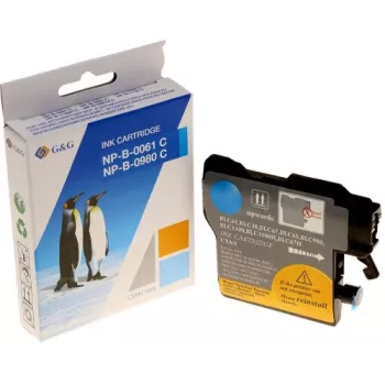 G&G Ninestar High Yield musta mustekasetti yhteensopiva Brother LC-980/LC-1100 kanssa (XXL, 20 ml, 600 sivua)