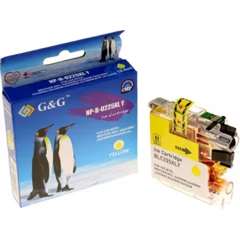 G&G yhteensopiva mustekasetti Brother LC-225XLY keltainen