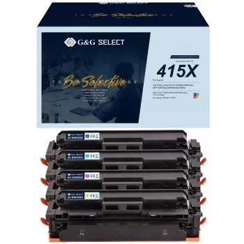 G&G GS-H415X-4P yhteensopiva suurikapasiteettinen värikasetti 4 kpl:n pakkaus HP 415X (musta, syaani, magenta, keltainen)